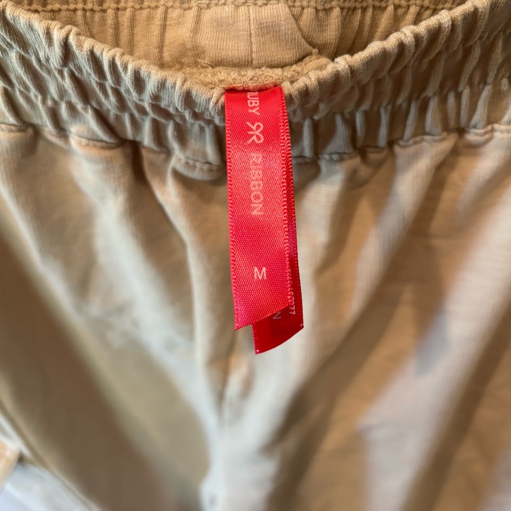 Ruby Ribbon Women’s Tan Colored Joggers - Picture 3 of 3